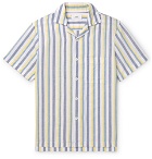 Mr P. - Camp-Collar Striped Linen and Cotton-Blend Shirt - Multi