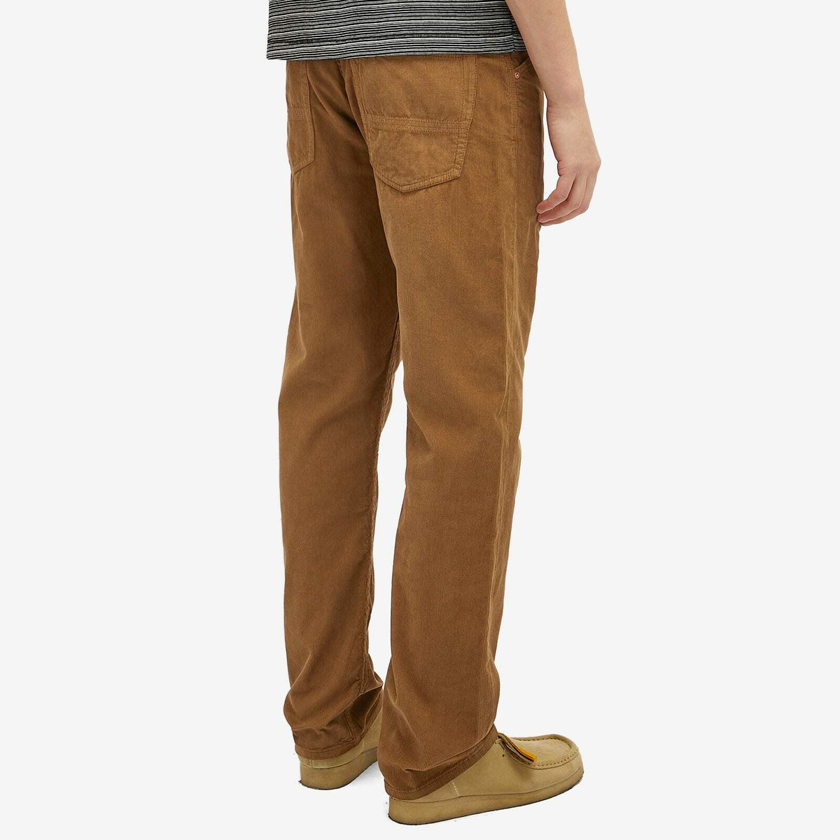 Drake's Men's 5 Pocket Selvedge Needle Cord Jeans in Tan Drake's