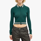 Daily Paper Women's Rizlan Cardigan in Syrup Brown/Pine Green