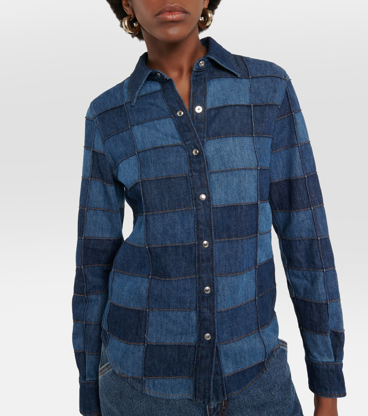 Chloé Patchwork denim shirt