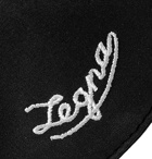 Ermenegildo Zegna - Logo-Embroidered Wool and Silk-Blend Baseball Cap - Black