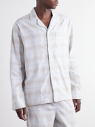 Derek Rose - Kelburn Checked Brushed Cotton-Flannel Pyjama Set - Neutrals