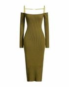 Jacquemus Womens Midi dress Military in Green