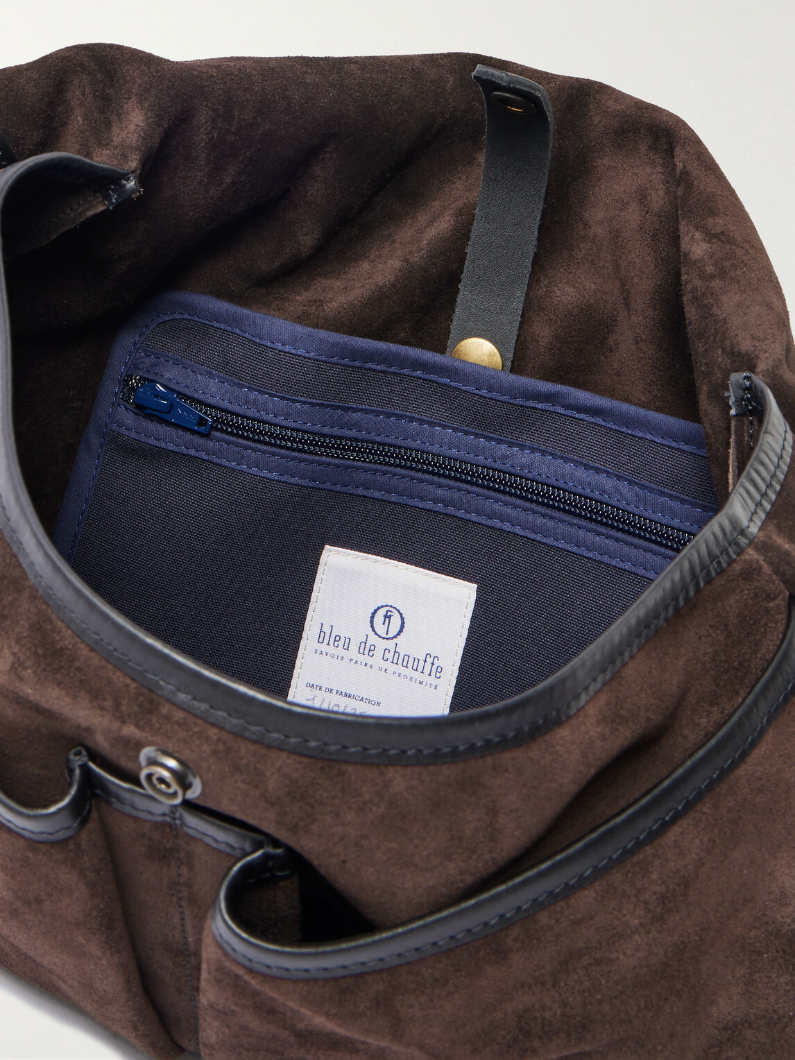Bleu de Chauffe - Fisherman's Musette Leather-Trimmed Suede Messenger Bag - Brown