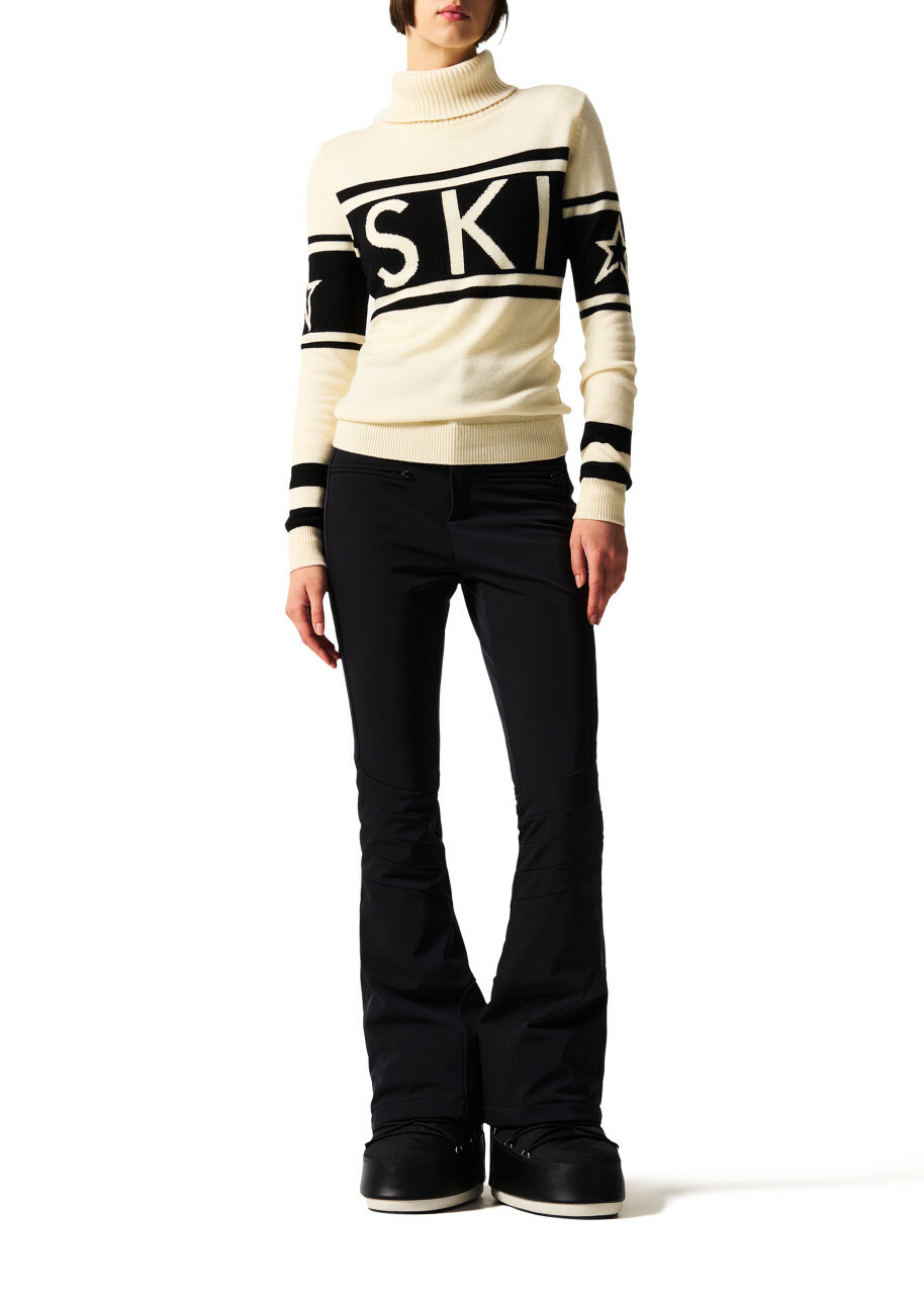 Perfect Moment Schild Roll-neck Merino Wool Sweater Cream