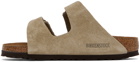 Birkenstock Taupe Arizona Soft Footbed Sandals