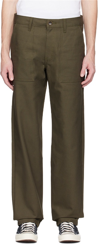 Photo: Naked & Famous Denim Green Work Trousers