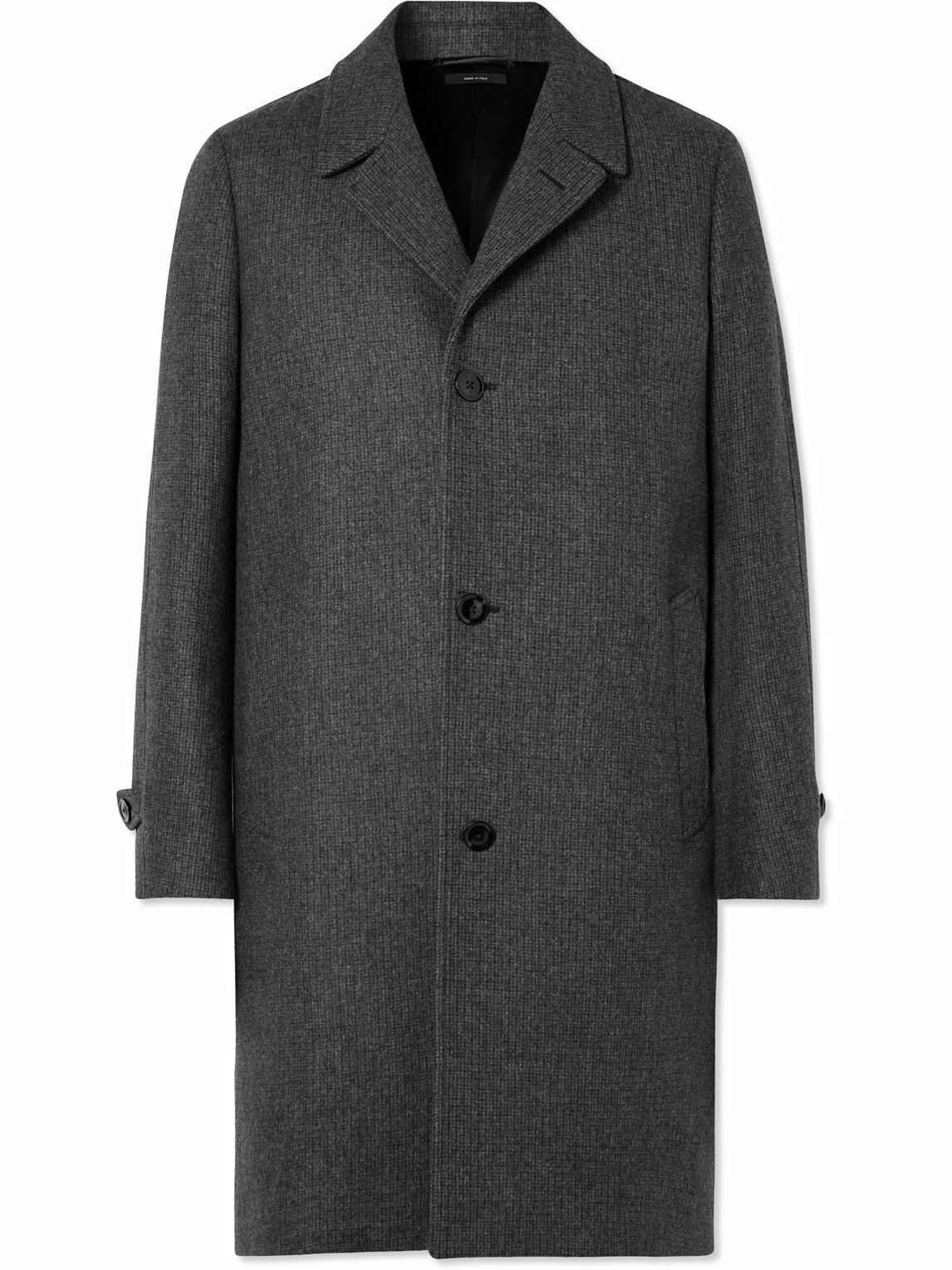 TOM FORD - Checked Virgin Wool and Cashmere-Blend Coat - Gray TOM FORD