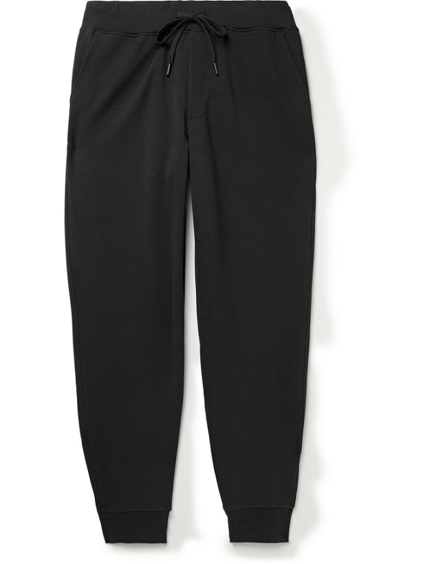 Photo: HANDVAERK - Flex Tapered Pima Cotton-Blend Jersey Sweatpants - Black - S