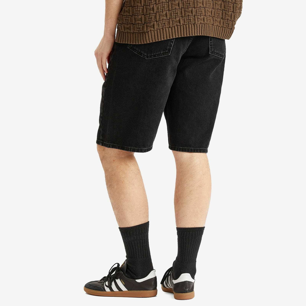 Daily Paper Men's Laser Monogram Denim Shorts in Black