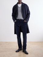 Canali - Tapered Cotton-Blend Corduroy Trousers - Blue