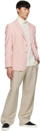 Gabriela Hearst Pink Paz Patch Pocket Blazer