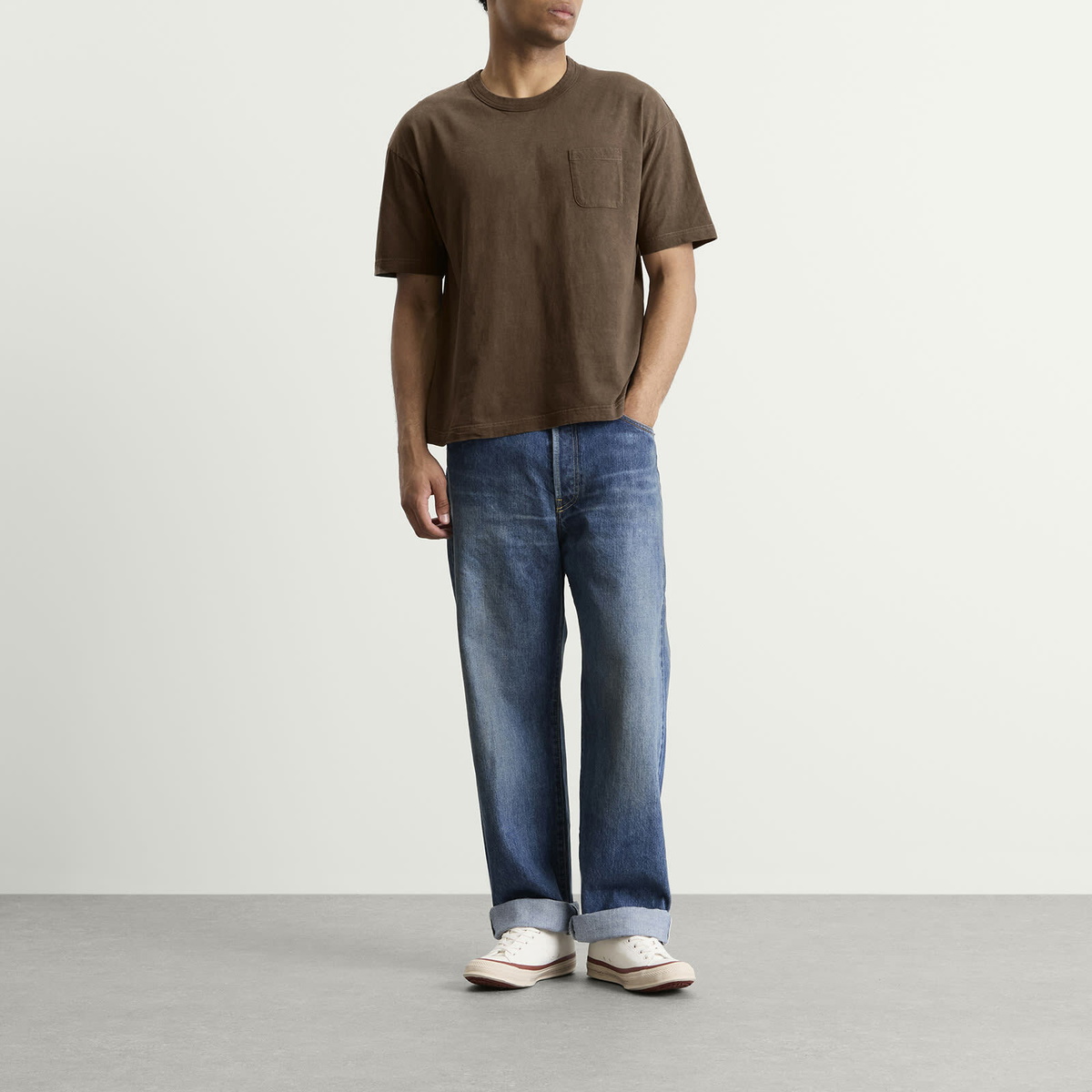 Visvim Men's Jumbo T-Shirt in Mud