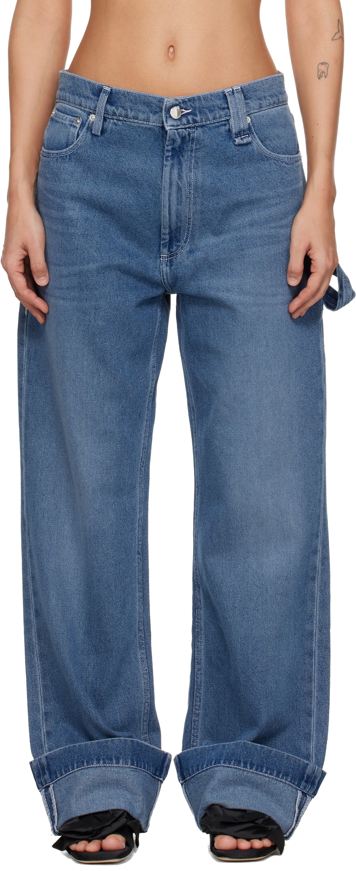 Simone Rocha Blue Straight Leg Jeans