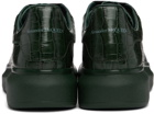 Alexander McQueen Green Croc Oversized Sneakers