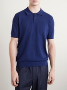Slowear - Slim-Fit Cotton-Blend Terry Polo Shirt - Blue