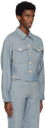 Sasquatchfabrix. Blue Tropical Dress Jacket