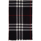 Burberry Navy Gauze Giant Check Scarf