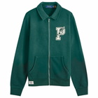 Polo Ralph Lauren Men's College Logo Sweat Jacket in Moss Agate