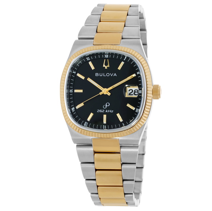 Photo: Bulova Super Seville Quartz Black Dial Mens Watch 98B458