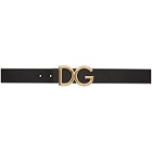 Dolce and Gabbana Black and Gold DG Belt