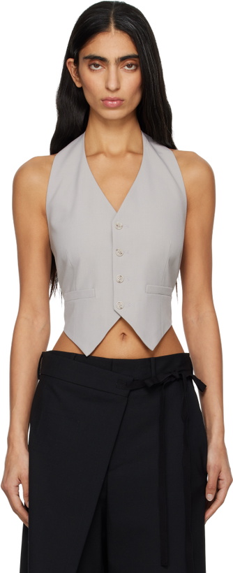 Photo: MM6 Maison Margiela Gray Light Wool Blend Vest