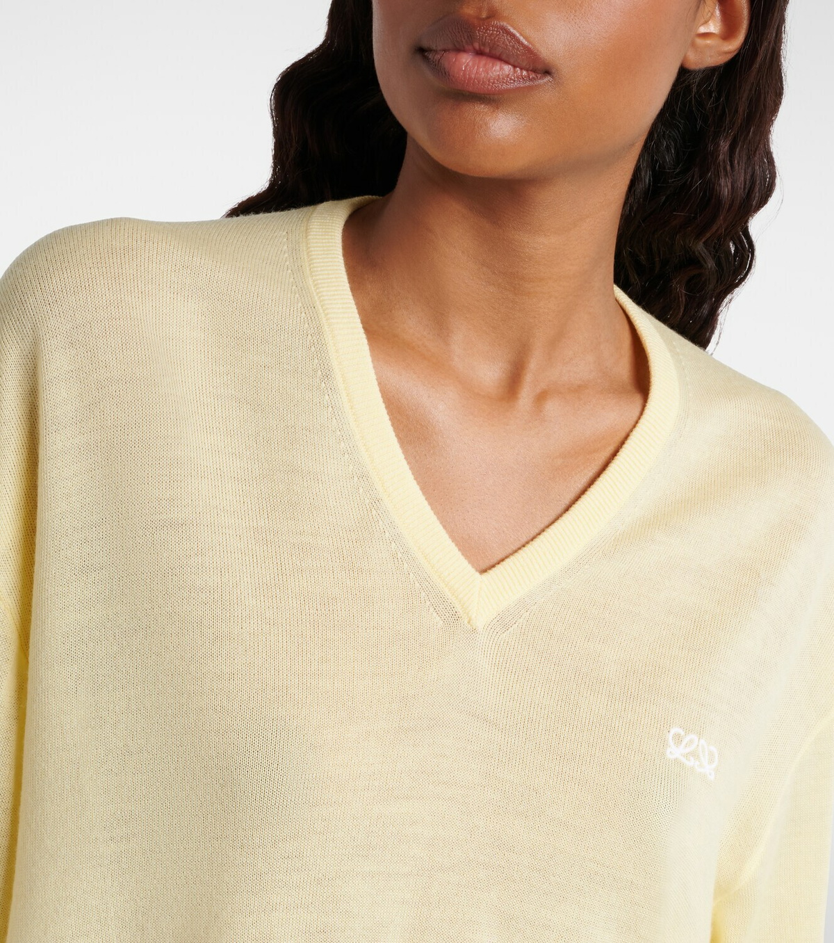 Loewe Double L asymmetric wool sweater