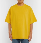 Balenciaga - Oversized Printed Cotton-Jersey T-Shirt - Men - Yellow