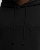 Jw Anderson Logo Embroidery Hoodie Black - Mens - Hoodies
