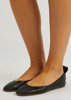 Atp Atelier Teano Leather Ballet Flats Black