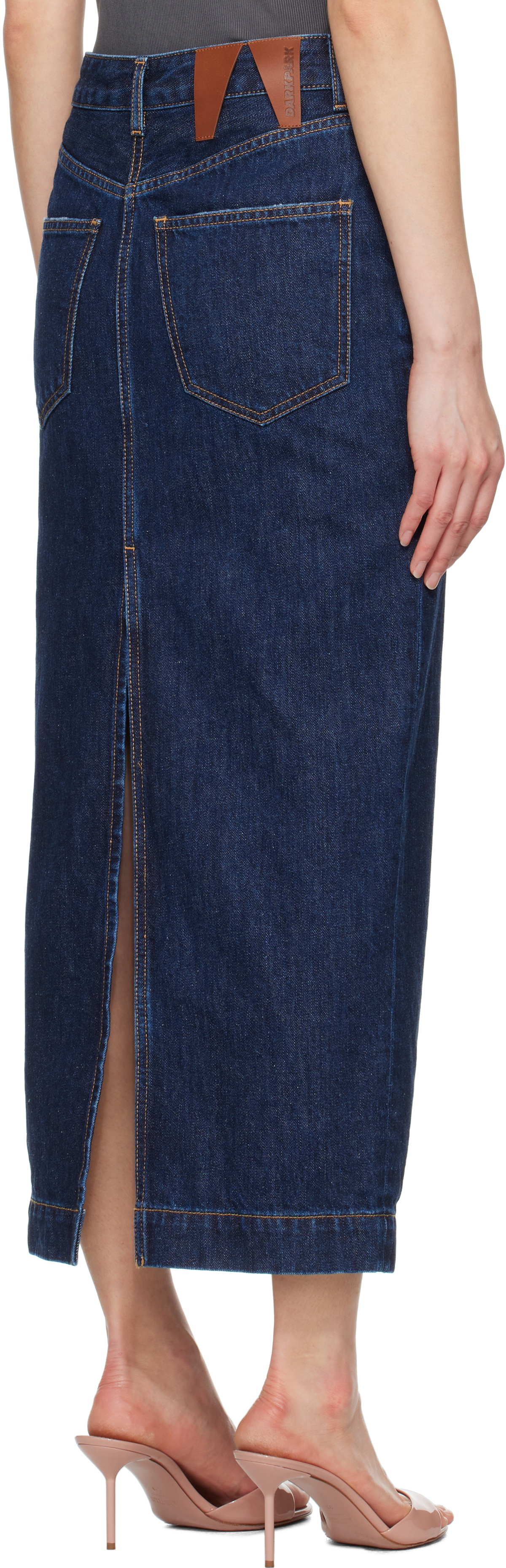 DARKPARK Blue Erika Denim Midi Skirt