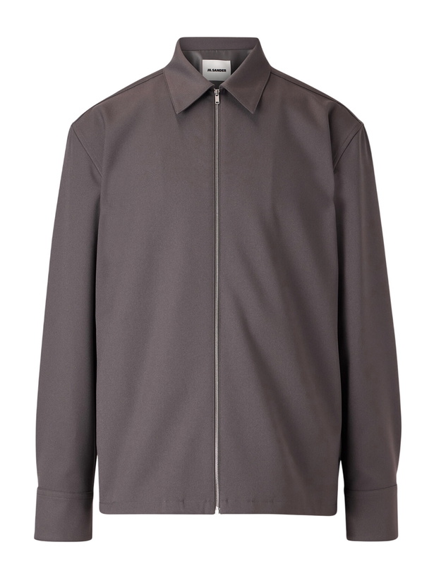 Photo: Jil Sander - Twill Zip-Up Overshirt - Gray
