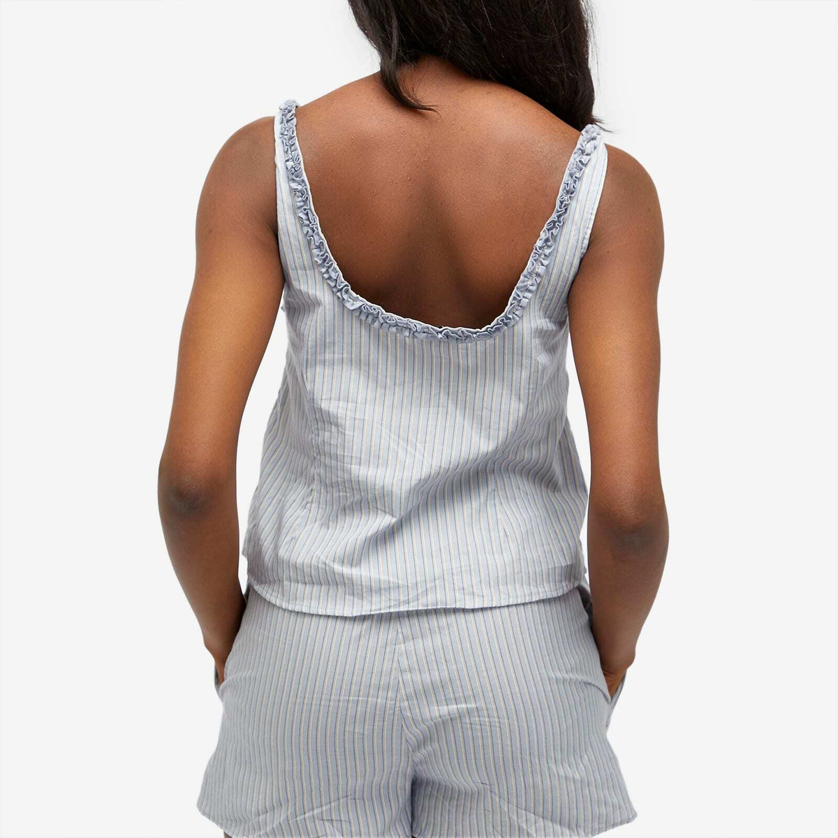Deiji Studios Women's PJ Short Set in Glacier Stripe