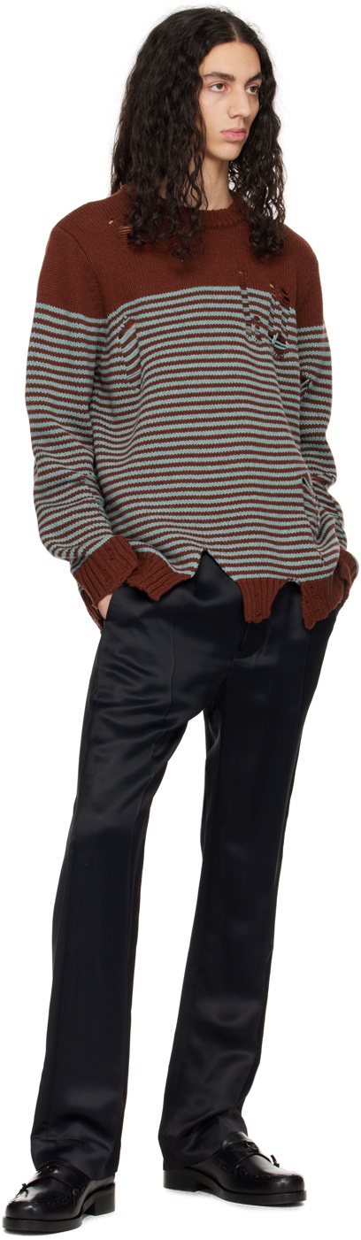 Charles Jeffrey Loverboy Brown Mega Shred Sweater