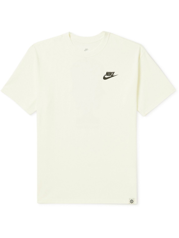 Photo: Nike - Sportswear Printed Organic Cotton-Jersey T-shirt - Neutrals