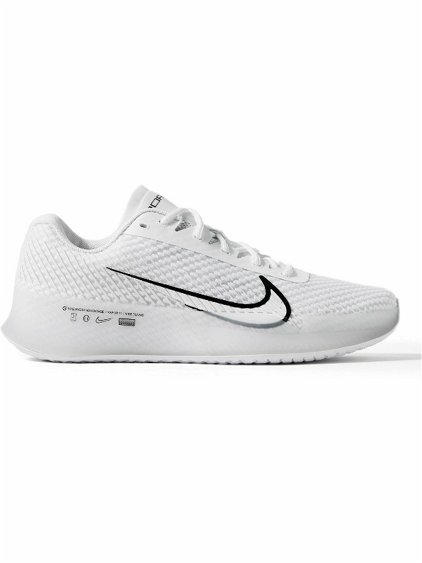 Photo: Nike Tennis - Air Zoom Vapor 11 Rubber-Trimmed Mesh Tennis Sneakers - White