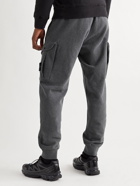 Stone Island - Slim-Fit Tapered Logo-Appliquéd Cotton-Jersey Cargo Sweatpants - Gray