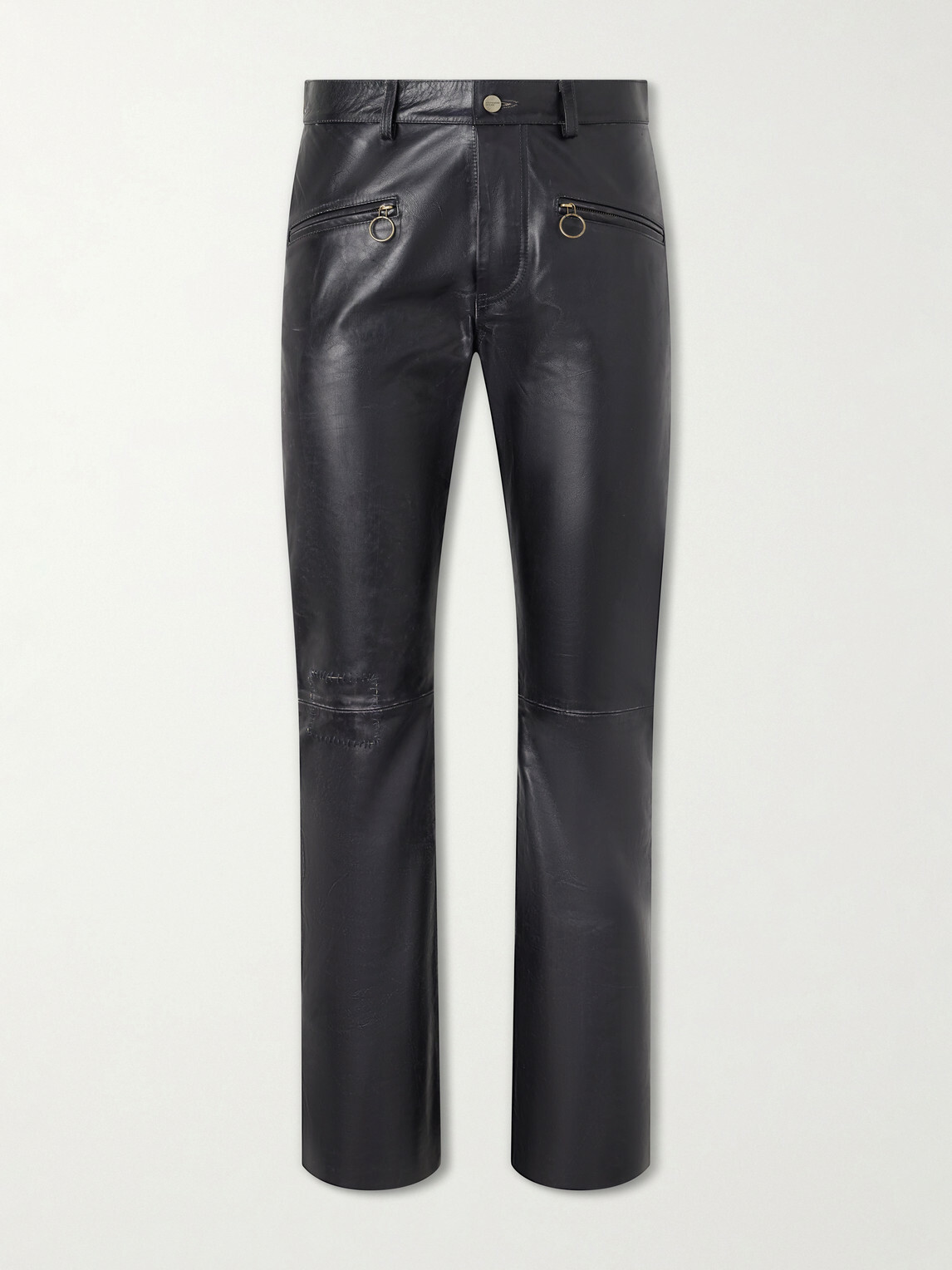 Enfants Riches Déprimés - Wicked Game Flared Leather Trousers - Black