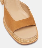 Souliers Martinez Gracia suede platform sandals