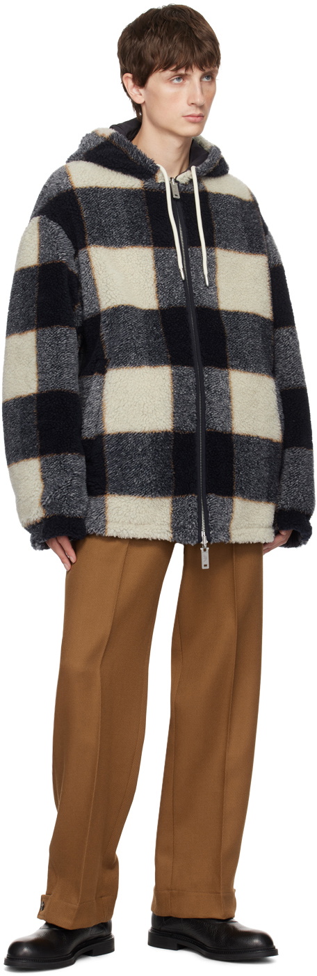 Emporio Armani Blue Check Reversible Jacket
