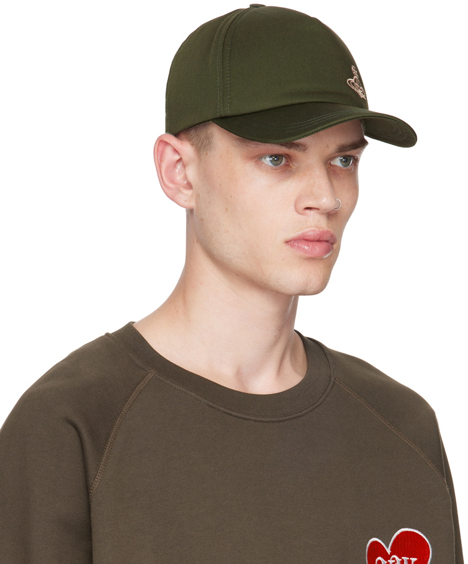 Vivienne Westwood Green Embroidered Cap Vivienne Westwood