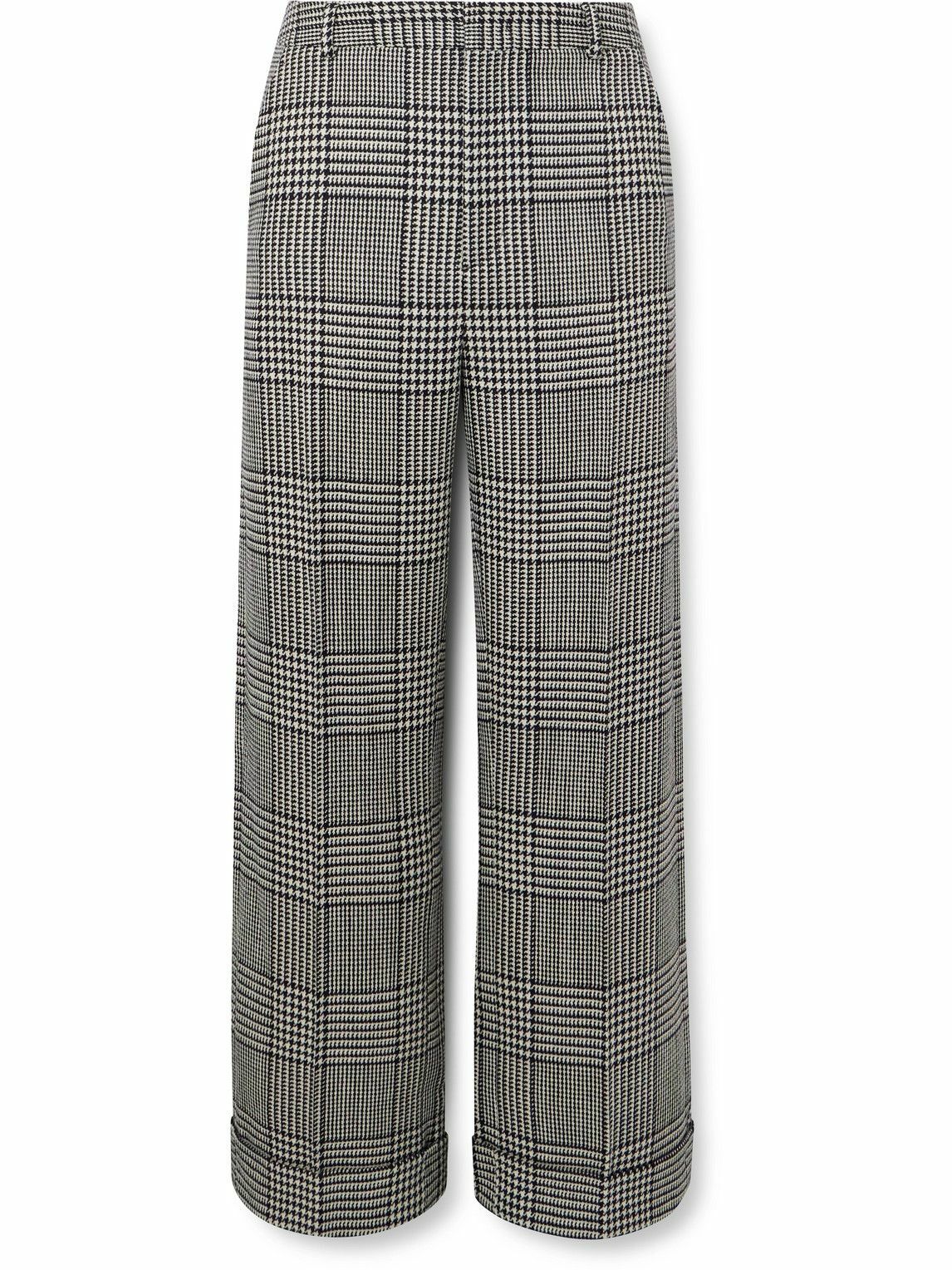 Valentino Garavani - Straight-Leg Prince of Wales Checked Wool Suit Trousers - Gray