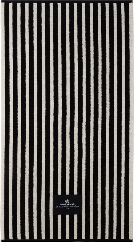 Photo: JACQUEMUS Beige & Black La Croisière 'The Rayures' Beach Towel