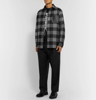 Loewe - Checked Wool-Twill Overshirt - Black