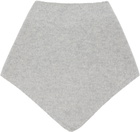 Yves Salomon Gray Cashmere Bandana Scarf