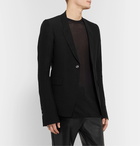 Rick Owens - Black Slim-Fit Wool-Blend Seersucker Suit Jacket - Black