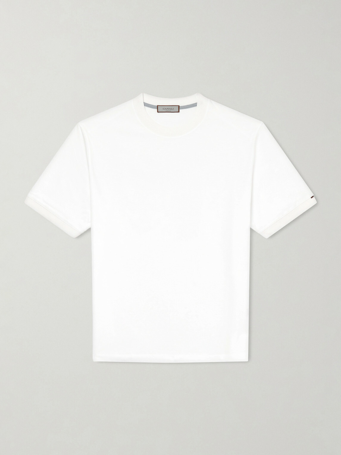 Canali - Cotton-Jersey T-Shirt - White