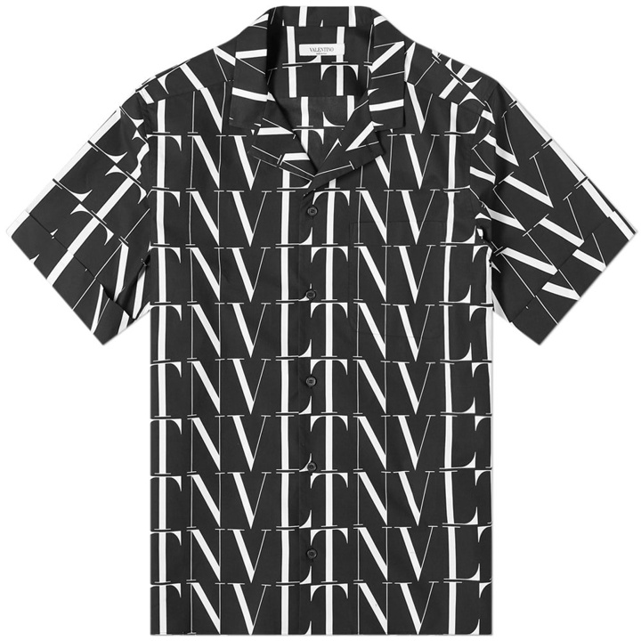 Photo: Valentino All Over Logo Print Vacation Shirt