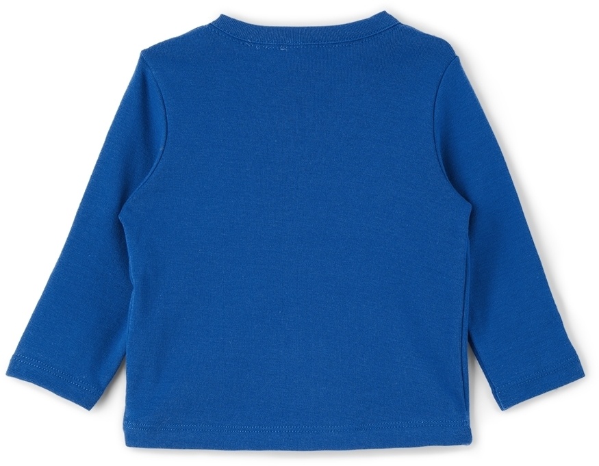 Petit Bateau Baby Blue Fox Print Long Sleeve T-Shirt