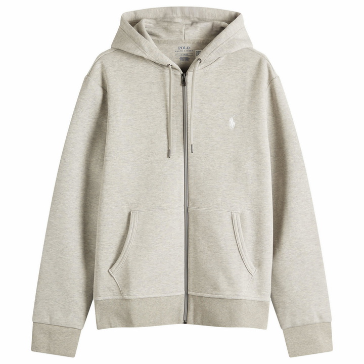 Photo: Polo Ralph Lauren Men's Double Knit Zip Hoodie in Dark Sport Heather